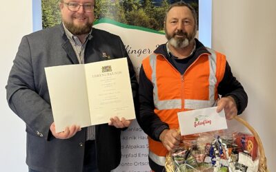 25 Jahre im Dienst der Gemeinde Schaufling – Bauhofmitarbeiter Karl Sigl feiert Dienstjubiläum